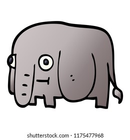 elefante del doodle de dibujos animados