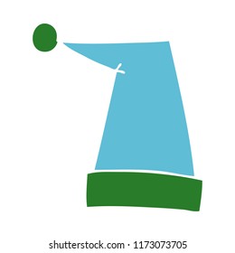 cartoon doodle elf hat