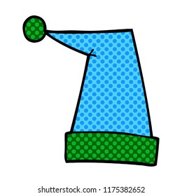 cartoon doodle elf hat