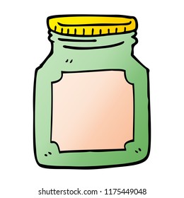 tarro vacío de doodle de dibujos animados