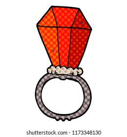 Cartoon-Doodle-Verlobungsring