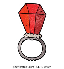 Cartoon-Doodle-Verlobungsring