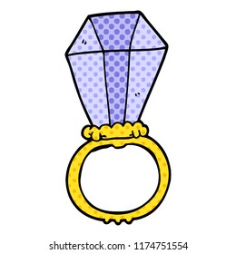 cartoon doodle engagment ring