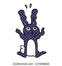 cartoon doodle excited rabbit