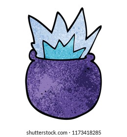 cartoon doodle exploding cauldron 