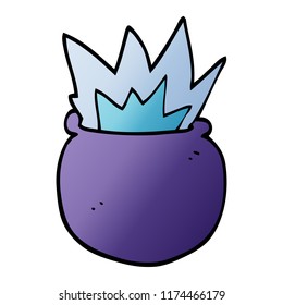 cartoon doodle exploding cauldron 