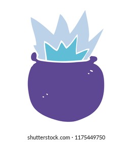 cartoon doodle exploding cauldron 