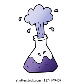 Cartoon-Doodle-explodierendes chemisches Set