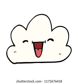 cartoon doodle expressive weather cloud