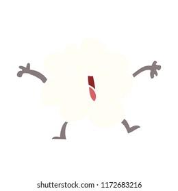 doodle de dibujos animados nube meteorológica expresiva