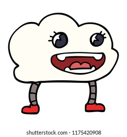 cartoon doodle expressive weather cloud