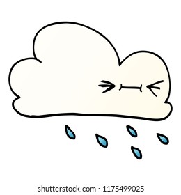 doodle de dibujos animados nube meteorológica expresiva