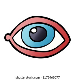 caricatura de doodle de ojos mirando