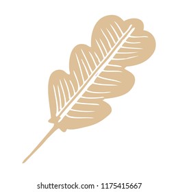 cartoon doodle of a fallen leaf