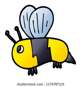 cartoon doodle fat bee