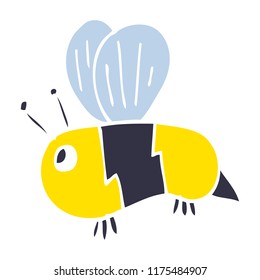 cartoon doodle fat bee