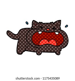 cartoon doodle fat cat