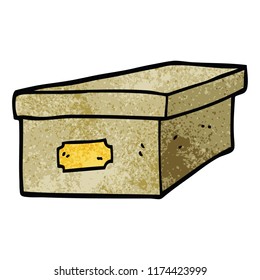 cartoon doodle filing box