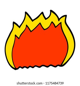 cartoon doodle fire
