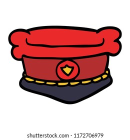 cartoon doodle fire chiefs hat