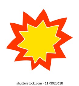 explosión de un doodle de dibujos animados