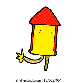 cartoon doodle firework