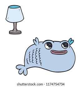 cartoon doodle of a fish