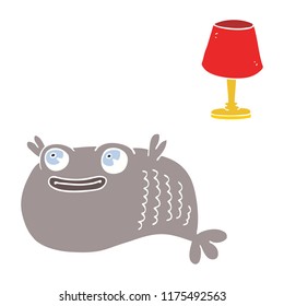 cartoon doodle of a fish