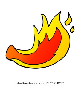 cartoon doodle flame