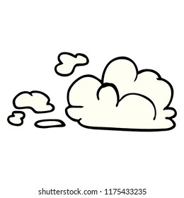 cartoon doodle fluffy white clouds