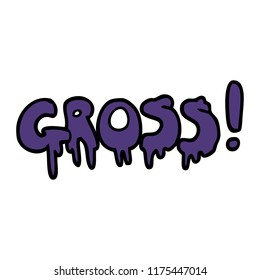 cartoon doodle font gross