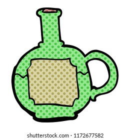 cartoon doodle food bottle
