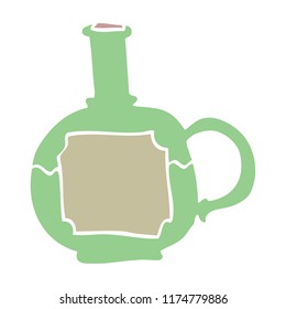 cartoon doodle food bottle