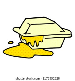 cartoon doodle food take out