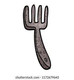 tenedor de doodle de dibujos animados