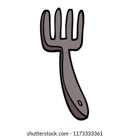 tenedor de doodle de dibujos animados