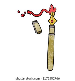 cartoon doodle fountain pen