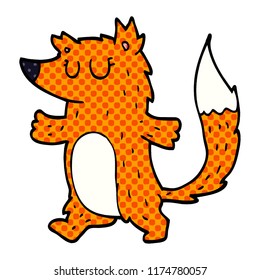 cartoon doodle fox
