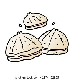 cartoon doodle fresh oysters