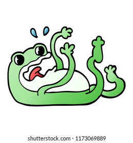 cartoon doodle frog