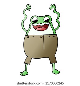cartoon doodle frog