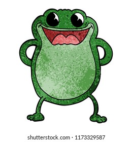 cartoon doodle frog