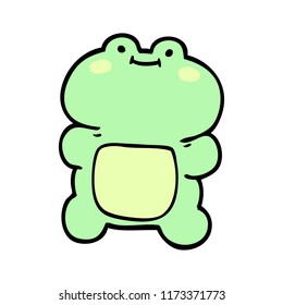 cartoon doodle frog