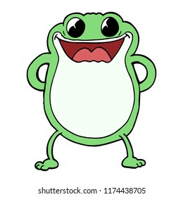 cartoon doodle frog