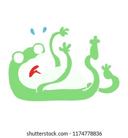 cartoon doodle frog