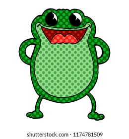cartoon doodle frog