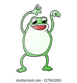 cartoon doodle frog