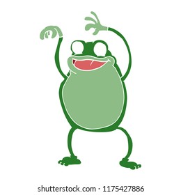 cartoon doodle frog