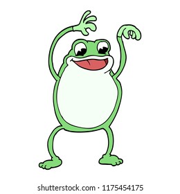 cartoon doodle frog