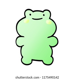 cartoon doodle frog